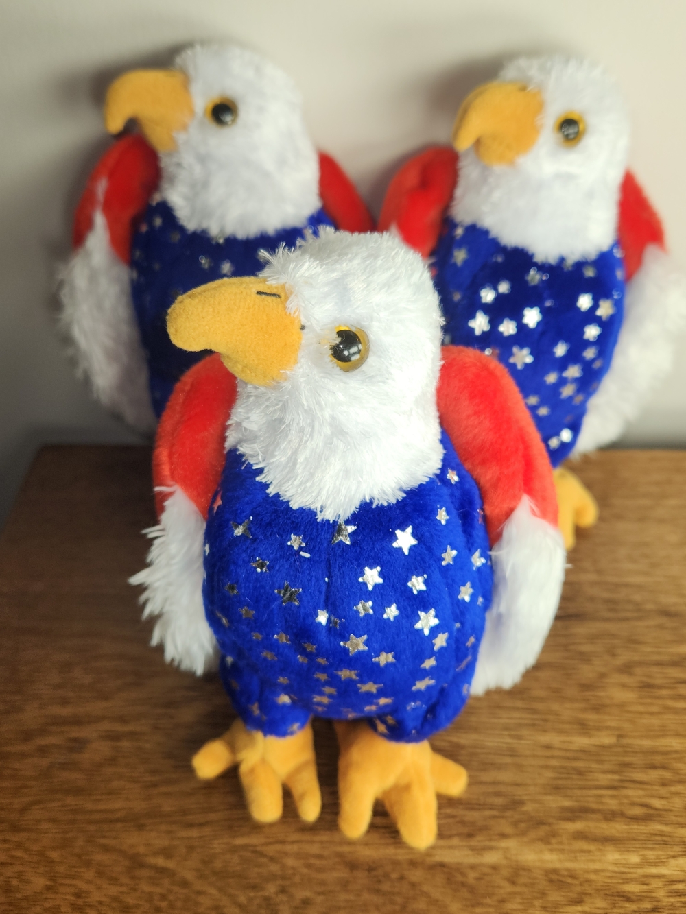 1999 Ty Beanie Babies "Free The Eagle" 3 Available- Blue, Red, White